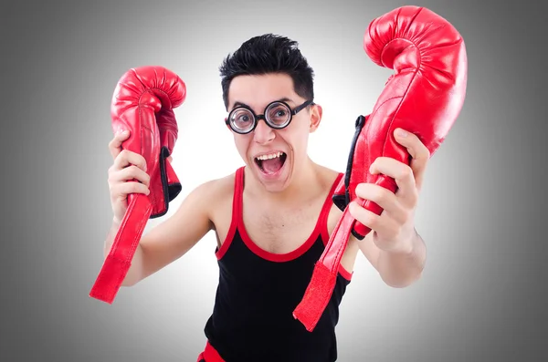 Degrade karşı komik boksör — Stok fotoğraf