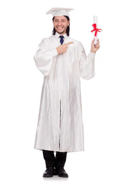 Young male student graduated — Stock Photo, Image