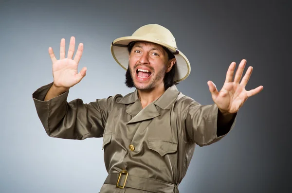 Funny safari hunter — Stock Photo, Image