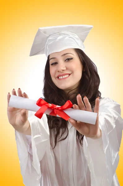 Feliz graduada femenina — Foto de Stock