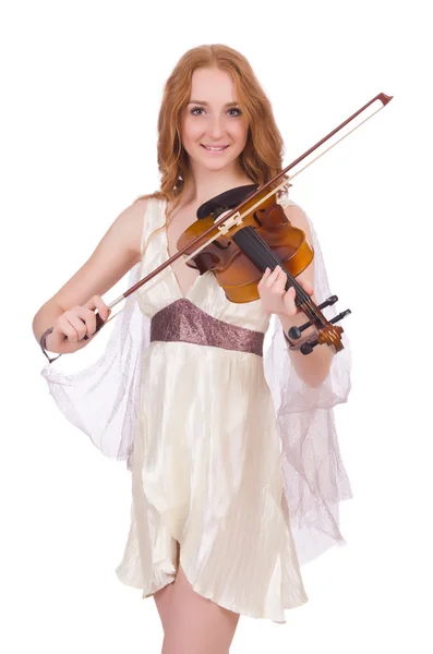 Ancient goddess with violin — Stock Photo, Image