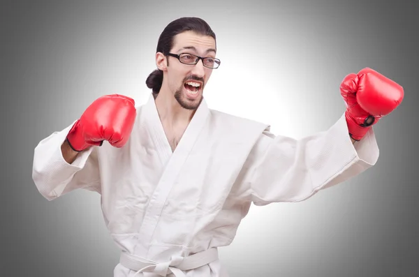 Karate fighter man — Stockfoto