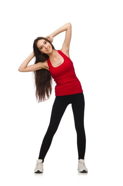 Woman doing sport exercises — Stock Photo, Image