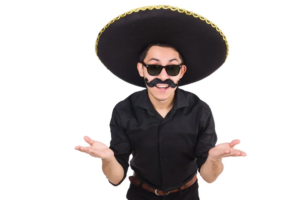 Człowiek sobie kapelusz meksykańskie sombrero — Zdjęcie stockowe
