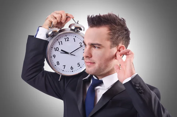 Hombre de negocios con reloj — Foto de Stock