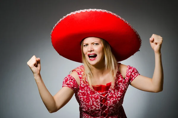 Mujer con sombrero sombrero sombrero —  Fotos de Stock