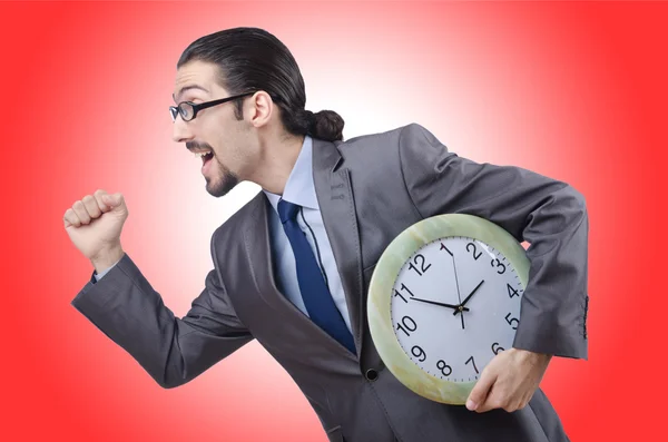 Hombre de negocios con reloj — Foto de Stock