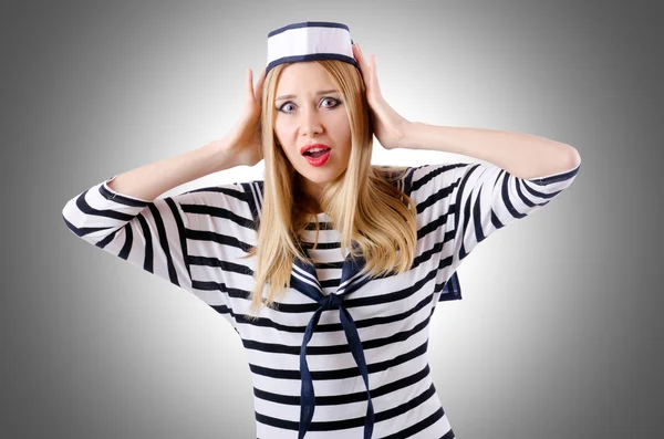 Young Woman sailor — Stock Photo, Image