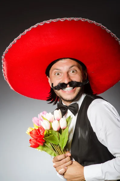 Mexican man wears sombrero — Stock Photo, Image