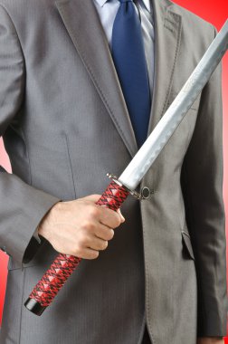 iş adamı ile kılıç