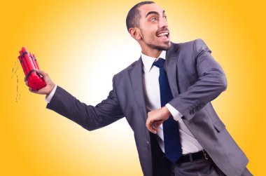 iş adamı dinamitle