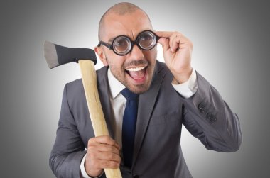 balta ile komik iş adamı