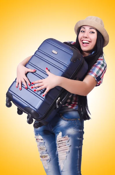 Woman preparing for   vacation — Stock Photo, Image