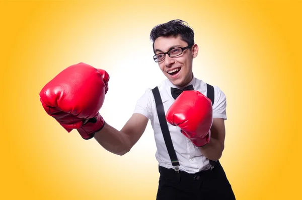 Lustiger Boxer gegen das Gefälle — Stockfoto