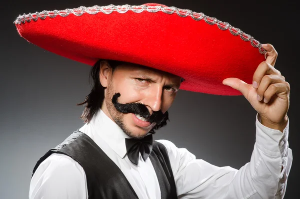 Mexican man wears sombrero — Stock Photo, Image