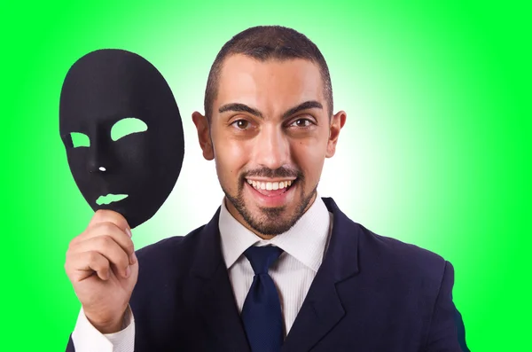 Man met masker geïsoleerd — Stockfoto