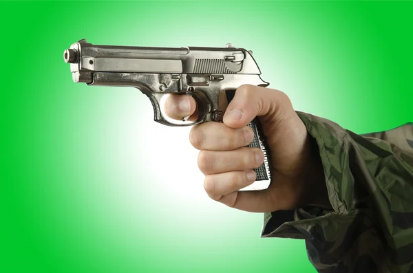 Hand  holding Gun — Stock Photo, Image