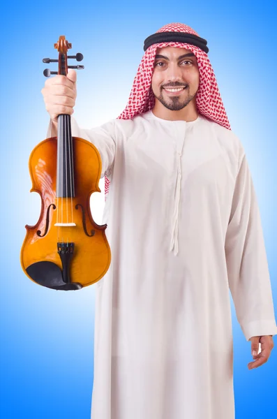 Hombre árabe tocando música — Foto de Stock