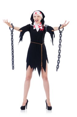 Cadılar Bayramı partisi için Rahibe