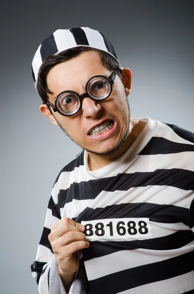 Prison inmate in funny concept — Stock Photo, Image