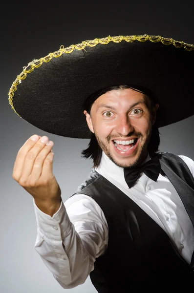 Mexikaner trägt Sombrero — Stockfoto