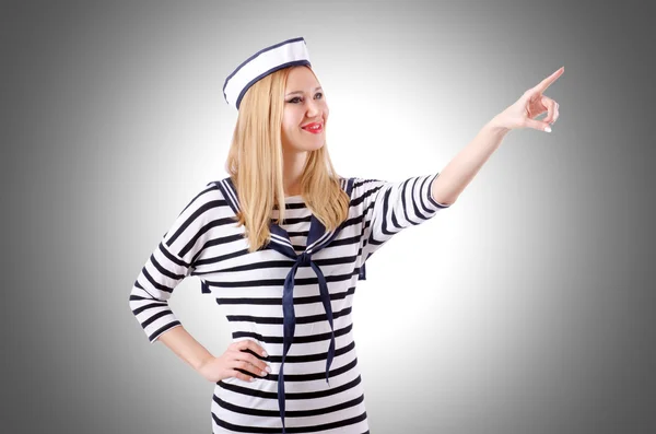 Beautiful Woman sailor — Stock Photo, Image