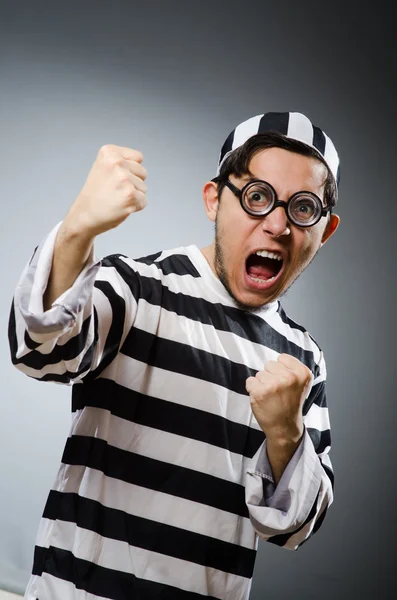 Prison inmate in funny concept — Stock Photo, Image