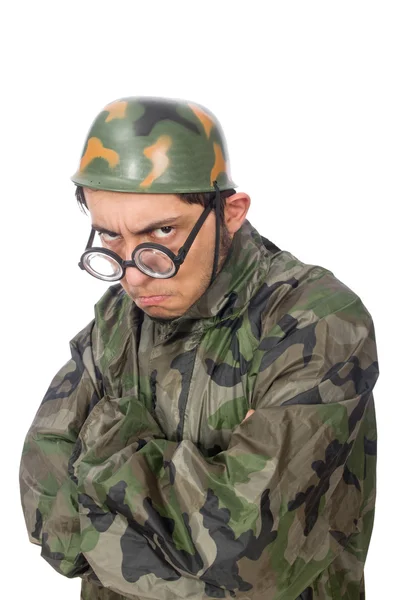 Komik askeri adam — Stok fotoğraf