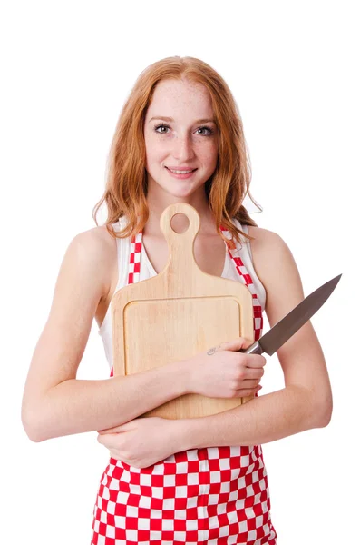 年轻厨师女性 — 图库照片