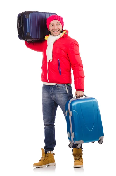 Man preparing for winter vacation — Stock Photo, Image