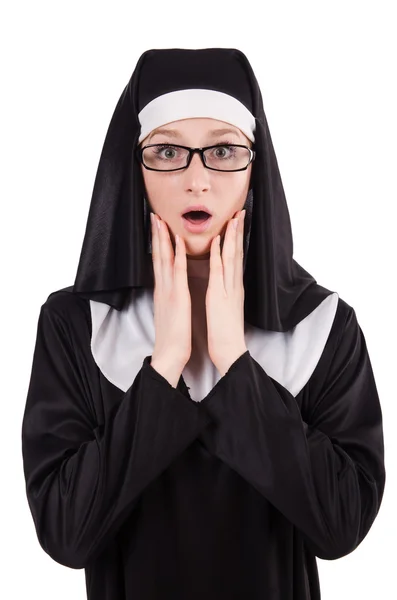 Woman dressed as a nun — Stock Photo, Image