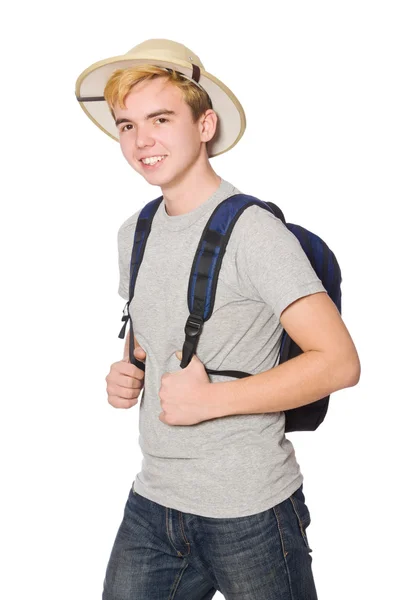 Man in safari hat — Stock Photo, Image