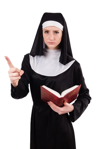 Mulher vestida de freira — Fotografia de Stock