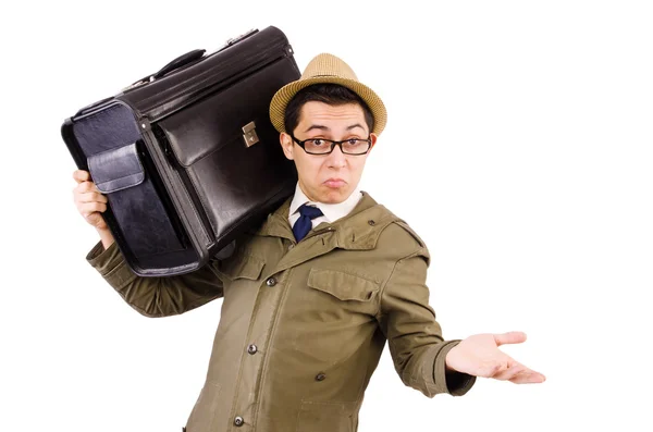 Young man with briefcase — Stock Photo, Image