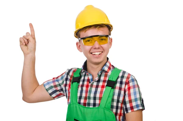 Trabajador industrial aislado en el fondo blanco —  Fotos de Stock