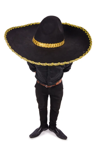 Hombre vistiendo sombrero mexicano —  Fotos de Stock