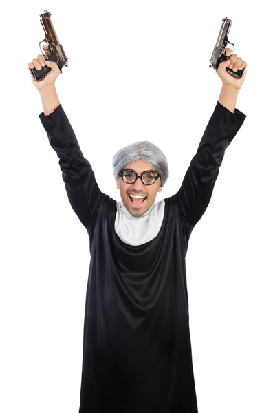 Young man wearing as nun — Stock Photo, Image