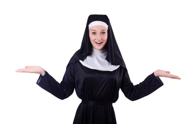 Woman dressed as a nun — Stock Photo, Image