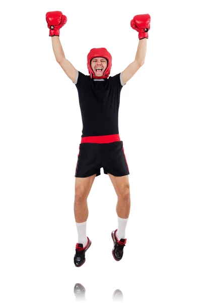 赤い手袋と面白いボクサー — ストック写真