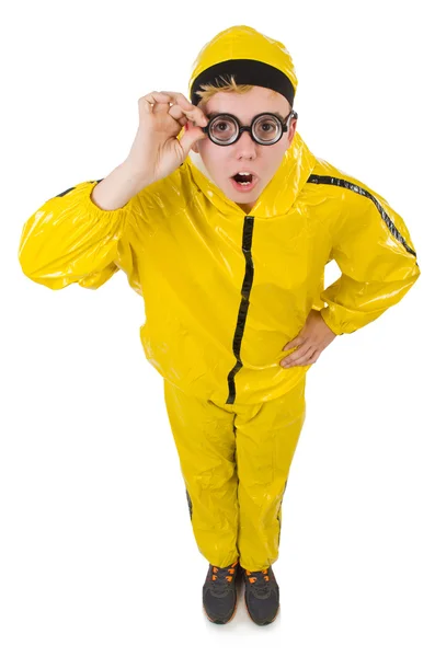 Hombre de traje amarillo — Foto de Stock