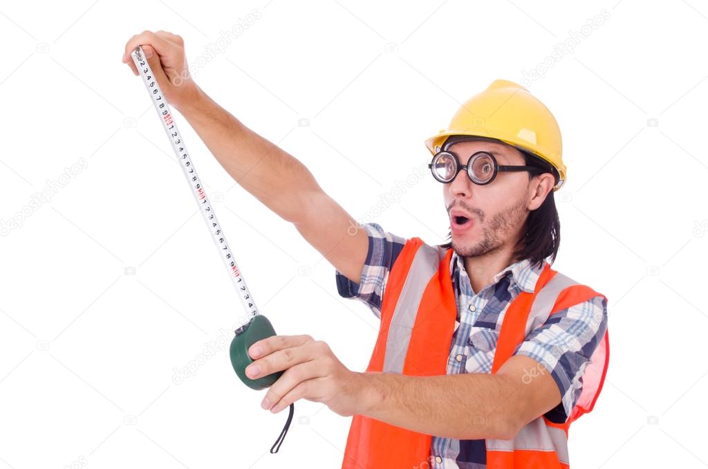 Funny construction worker
