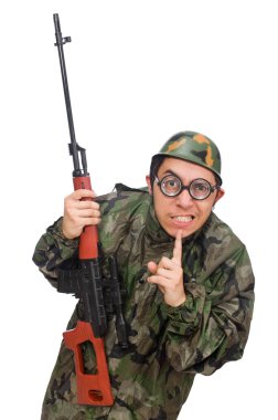 Silahlı askeri adam