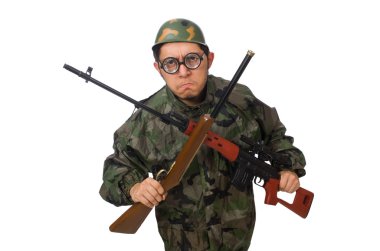 Bir silahlı askeri adam