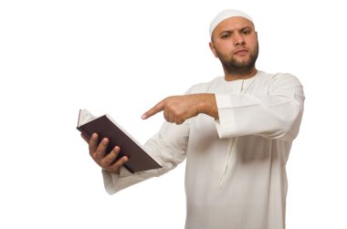 Arab man with book clipart