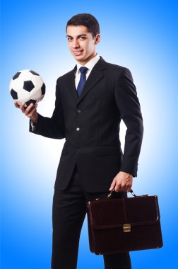 Degrade top ile genç işadamı