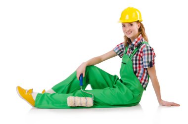 Kadın tamirciyle tulum