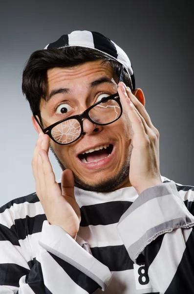 Prison inmate in funny concept — Stock Photo, Image