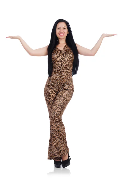 Modelo en traje estampado de leopardo —  Fotos de Stock