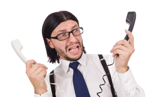 Hombre de negocios aislado en blanco — Foto de Stock