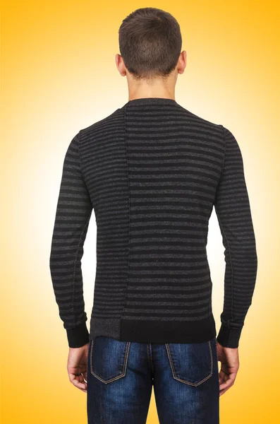 Man in sweater against the gradient — Stock Photo, Image
